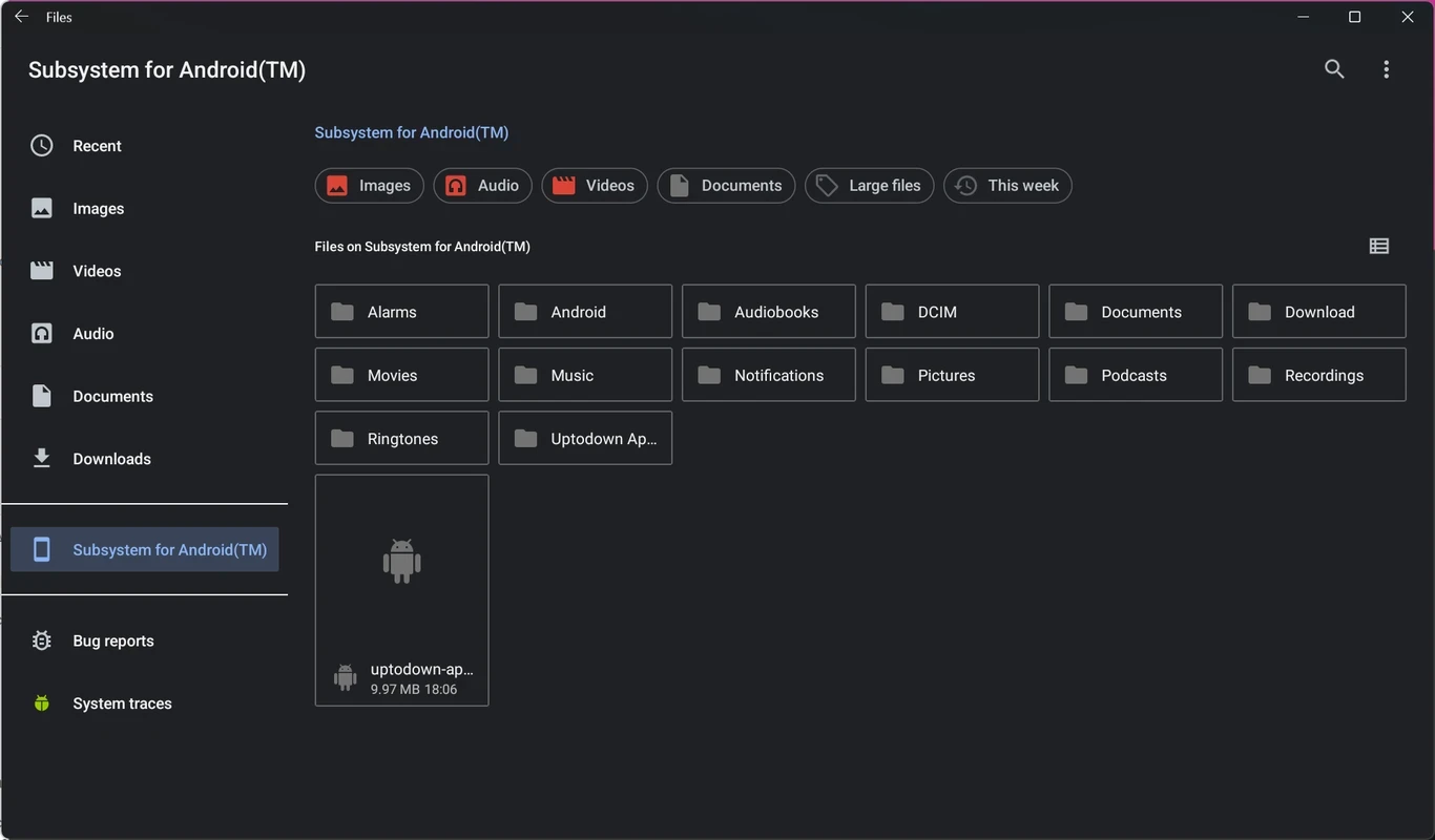 Windows Subsystem for Android (WSA) — 스크린샷 4
